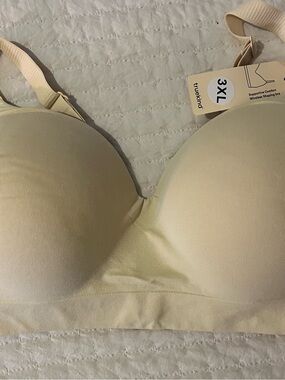 Truekind NWT Seamless Wireless Shaping Bra - Cream Sz 3XL